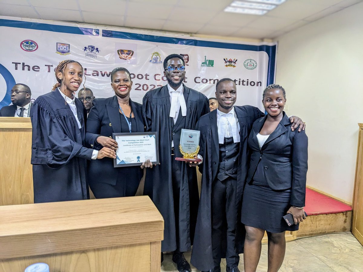 I congratulate @MakerereLaw on yet another outstanding performance. Our brilliant students have not only emerged as the winners of the TecLaw Moot Court Competition, but also took Best Memorials and Best Oralist.