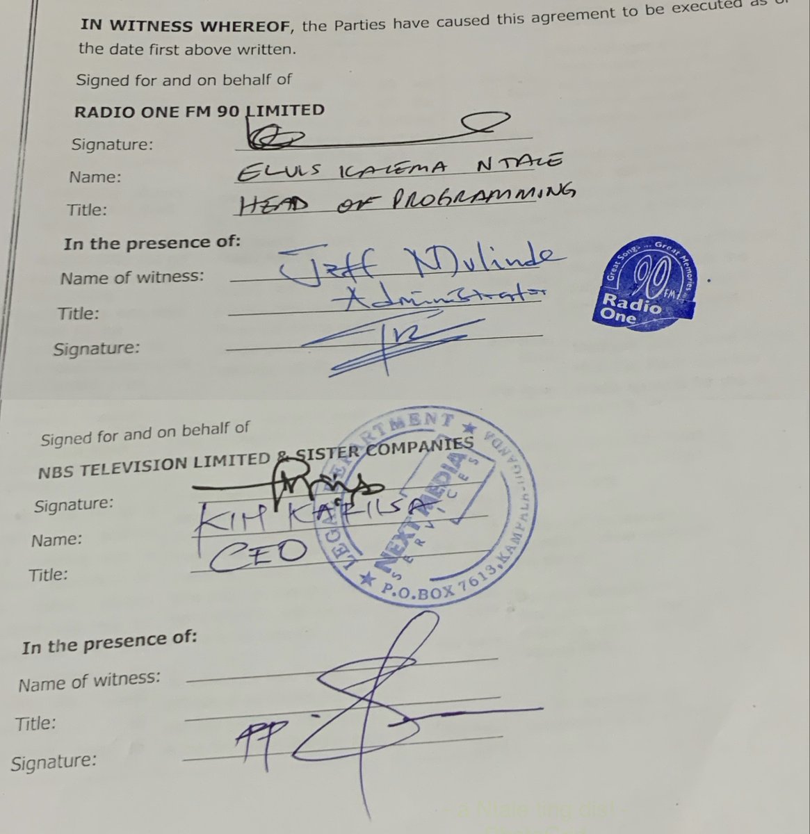 Radio One FM90 (@radioonefm90) on Twitter photo They proposed.
We said yes!!!!!!
<a href="/nbstv/">NBS Television</a> <a href="/KKariisa/">Kin Kariisa🇺🇬</a> <a href="/rs1elvis/">Elvis Kalema Ntale</a> <a href="/Kiwanukajeff/">kiwanuka Mulinde</a>
#NBSat15 #NextBigThing 🥰🤓 They proposed.
We said yes!!!!!!
<a href="/nbstv/">NBS Television</a> <a href="/KKariisa/">Kin Kariisa🇺🇬</a> <a href="/rs1elvis/">Elvis Kalema Ntale</a> <a href="/Kiwanukajeff/">kiwanuka Mulinde</a>
#NBSat15 #NextBigThing 🥰🤓
