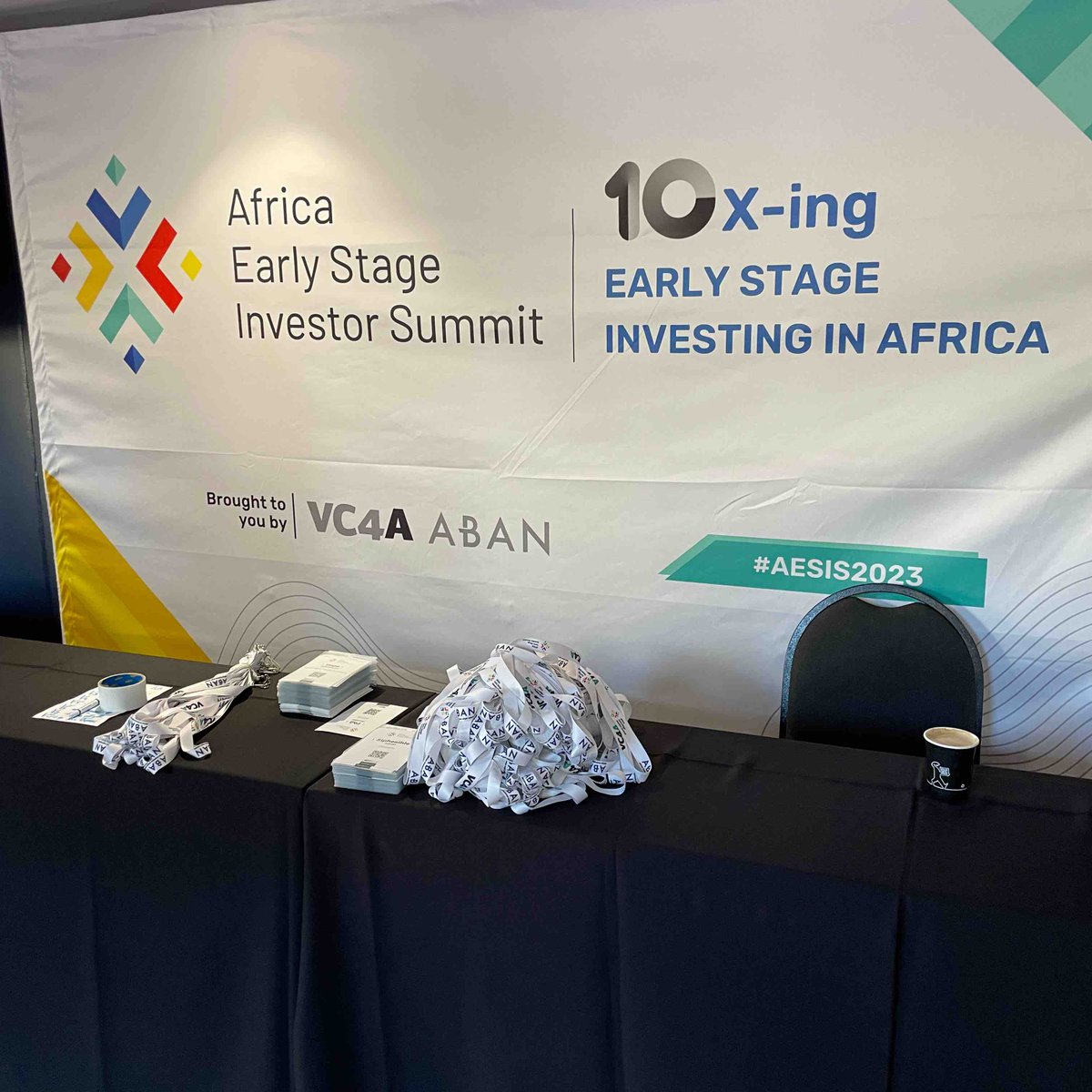 VC4A_Africa's tweet image. We’re all set up and ready for #AESIS2023 Day 1 🚀💯 
#AESIS2023xVC4A #AfricaInvestorWeek