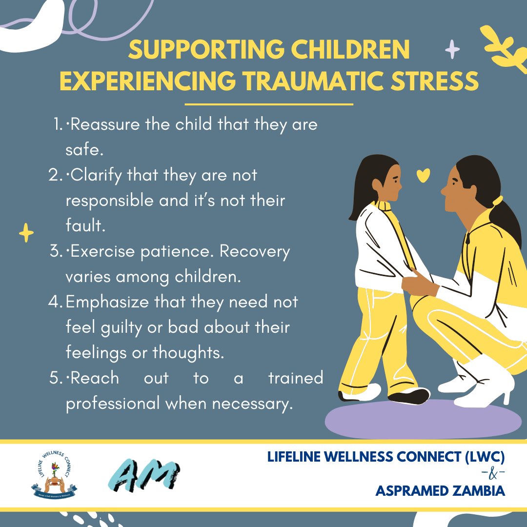 📌 SUPPORTING CHILDREN EXPERIENCING TRAUMATIC STRESS

➡ With support from caring adults and/or family members, many children are able to recover from traumatic stress & thrive.

#ChildTrauma #TraumaSupport #HealingJourney #MentalHealthMatters #fyp