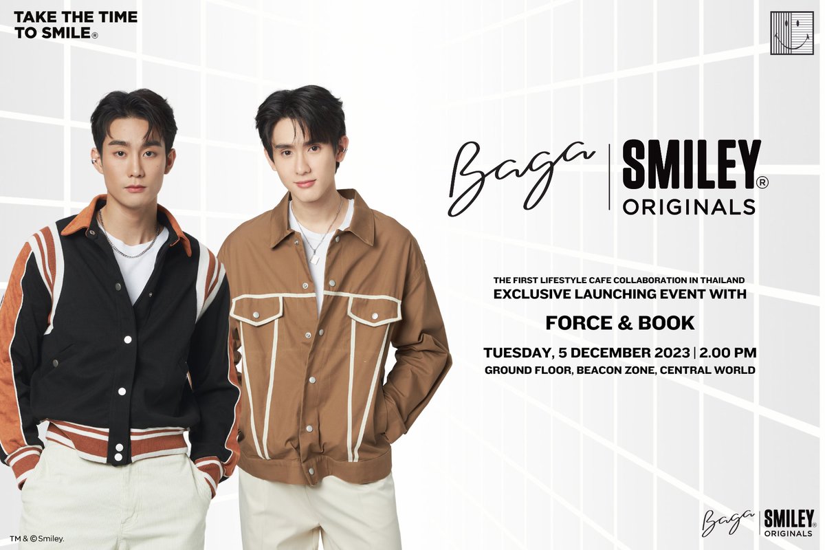 woopmag's tweet photo. ฟอส-บุ๊ค ชวนเหล่า Coffee Lover และ สาวก SMILEY® ORIGINAL ร่วมงาน BAGA x SMILEY® Exclusive Launching Event  “TAKE THE TIME TO SMILE®” พบกัน 5 ธันวาคม 2566 นี้ ณ Beacon Zone ชั้น 1 ศูนย์การค้า centralwOrld
https://t.co/fXmtdyrbtq

#BAGAxSMILEYxFORCEBOOK
#TakeTheTimeToSmile
#CafeBAGA
#CafeBAGAcentralwOrld
#BAGAxSMILEY