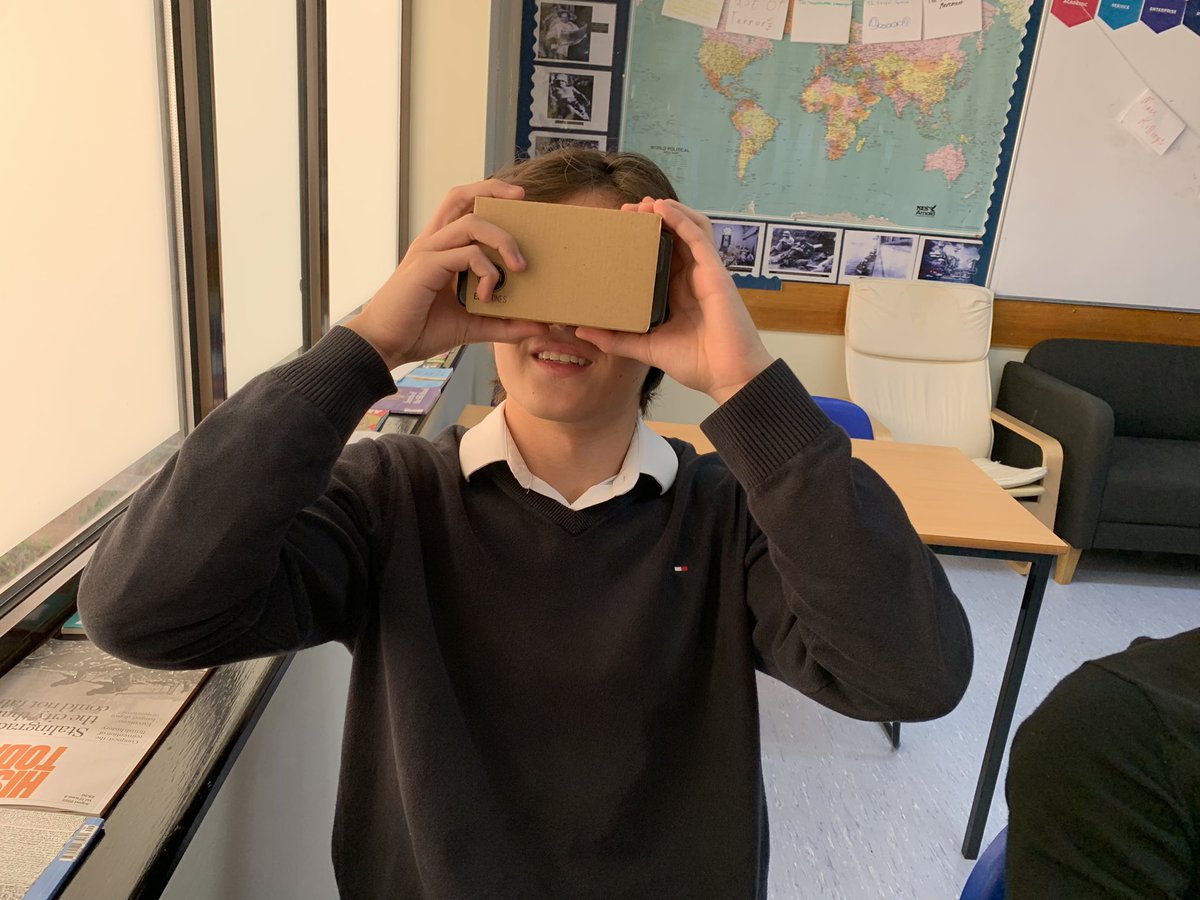 Year 13 Historians using Google Cardboard to visit Botany Bay. 
#history #stchrisbahrain <a href="/stchrisbahrain/">StChrisBahrain</a>