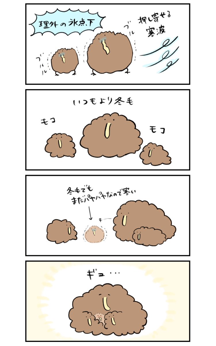 あたためあうキーウィたち