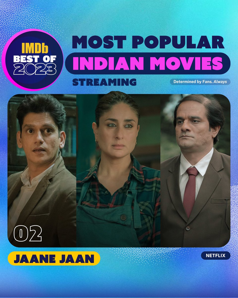 #KareenaKapoorKhan debut OTT film #JaaneJaan is 2nd Most popular Indian movie of 2023 on OTT as per IMDB