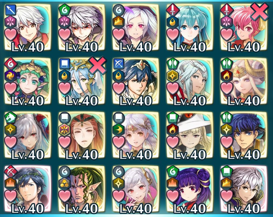 False__Sense's tweet image. Realizing just now that I have exactly enough 5 Star exclusive +10s to fill a brigade 
#FEHeroes