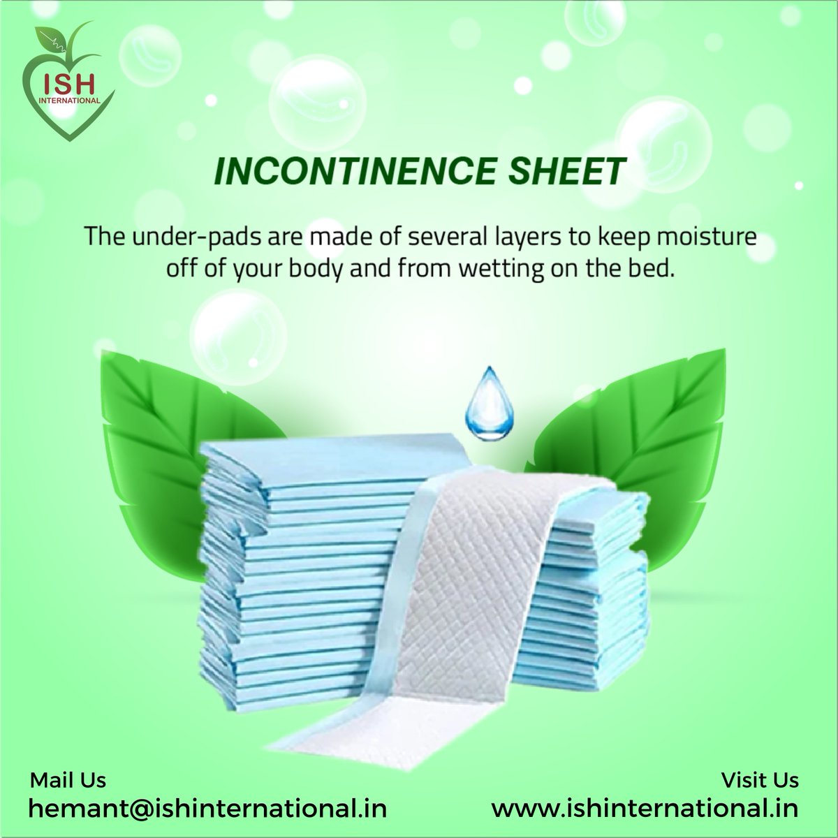 ishinternation's tweet photo. Experience the ultimate in comfort and protection with our innovative Incontinence Sheets! 🛌Crafted with multiple layers to keep moisture at bay, these sheets provide unparalleled dryness and peace of mind. 

#InnovationInComfort #IncontinenceProtection  #ishinternational #india https://t.co/X8DchyQzOI