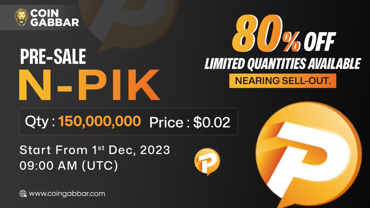 coin_gabbar_'s tweet photo. 🥳#N-PIK Presale start on 🗓️1st Dec🥳

Qty : 150,000,000
ICO Price : 0.02 (USDT)
Goal : 3,000,000

N-PIK is an online betting platform run by Sonic Crypto Gaming

launchpad👉https://t.co/ec82dKGt3w

@NPIK_official #ICO #NPIK #Presale #ICOPrice #CryptoGaming #CoinGabbar #CryptoICO https://t.co/iDjwjuyFEe