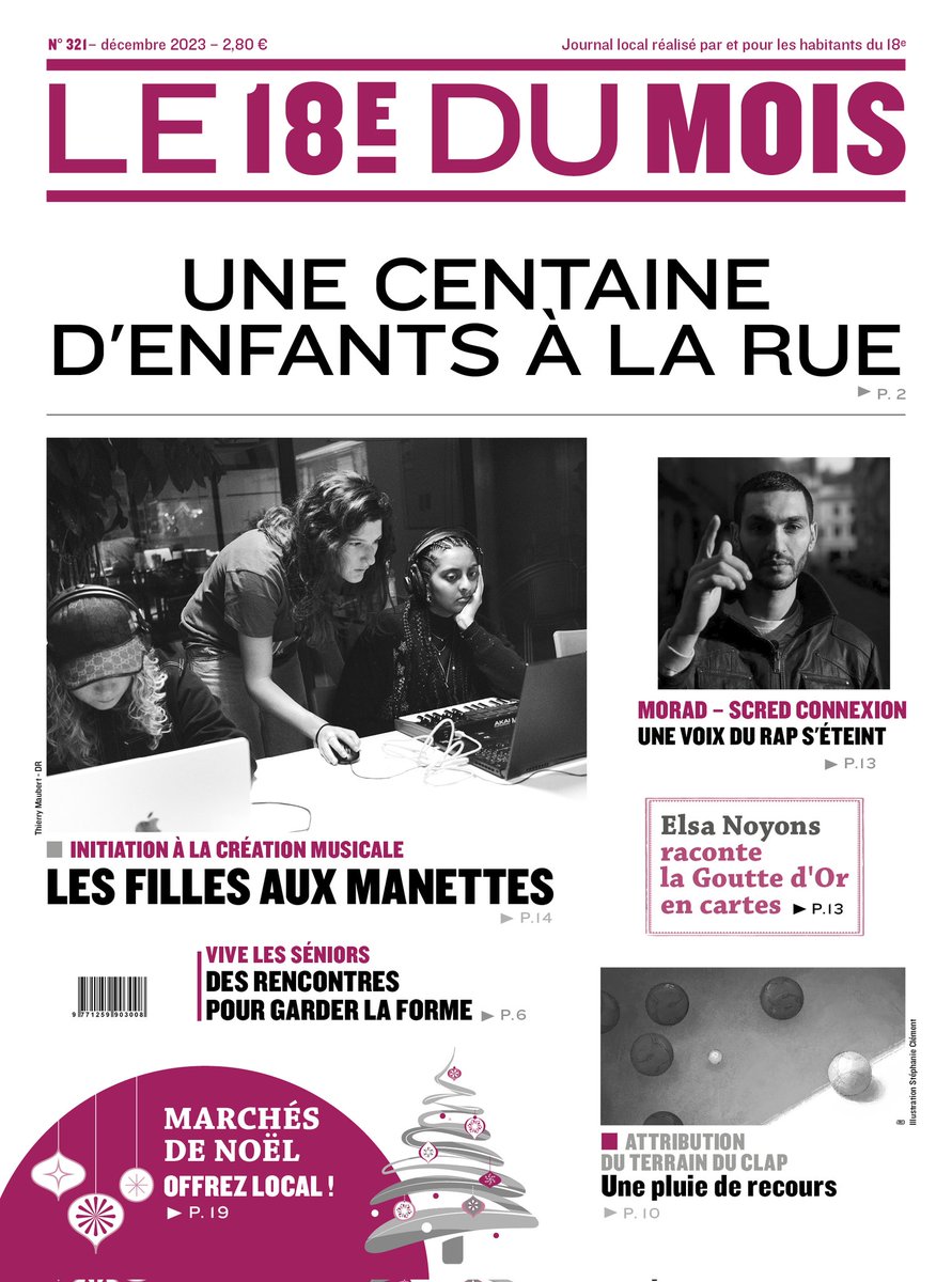 Décembre commence à montrer le bout de son nez (frigorifié). Le nouveau numéro du @le18edumois également. Très vite en Kiosque.