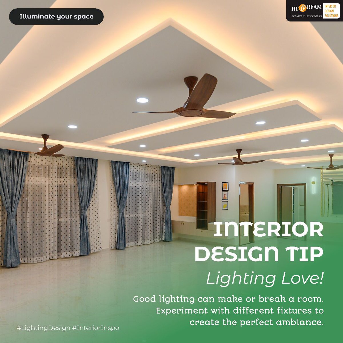 Interior Design Tip

Lighting Love: Good lighting can make or break a room.

Experiment with different light fixtures to create the perfect ambiance.

#LightingGoals #AmbianceMatters #LightingDesign  #InteriorDesignTip #DesignTrends #LightingLove #HCDDREAMInteriorSolutions