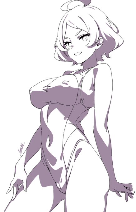 影色教えろやって話があったので

らくがきで影調整しない場合この辺りの単色1レイヤーを色フォルダにクリッピングして全部位に適用が多いです(雰囲気でかえたりはします
今回色は部位ごとバケツでレイヤーは少ないです(線画は上位の別フォルダにあり、大体髪顔体で分けます)… 