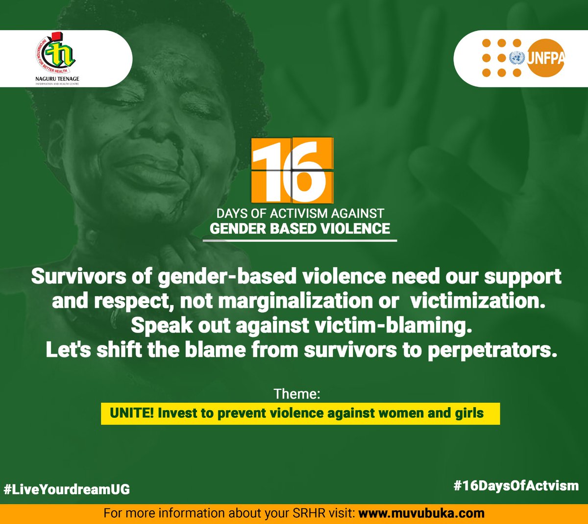 Given that GBV survivors often experience severe emotional and psychological trauma, mental health, psychosocial needs are strongly linked to GBV.

Meeting these needs is essential to rebuild their lives and break the cycle of violence.
#16DaysOfActivism #LiveYourDreamUG