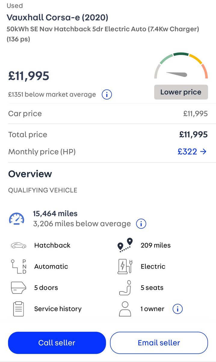 PeoplesTariff's tweet image. You’d have to be a very bad driver to only get 100 miles even #evdatabase says 180 miles which is always quite conservative the WLTP is well over 200 miles ev-database.org/uk/car/1585/Va… autotrader.co.uk/car-details/20…