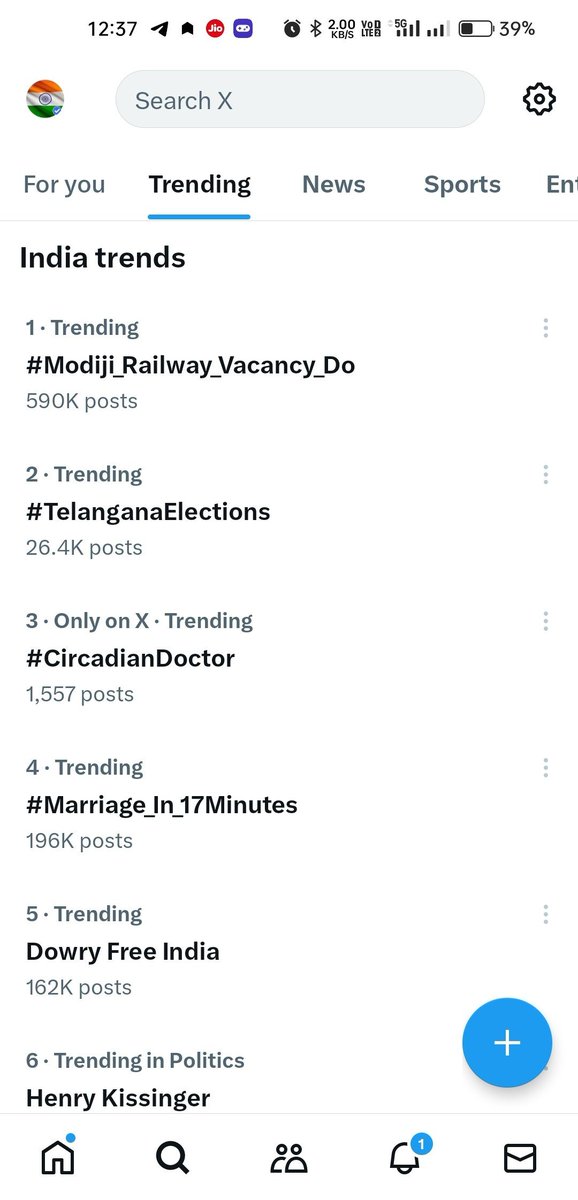 We are trending 1 🔥 🔥🔥
Mr .<a href="/AshwiniVaishnaw/">Ashwini Vaishnaw</a> <a href="/PMOIndia/">PMO India</a>
Can you hear the Desh Ki Baat????
#Modiji_Railway_Vacancy_Do 
#Modiji_Railway_Vacancy_Do
