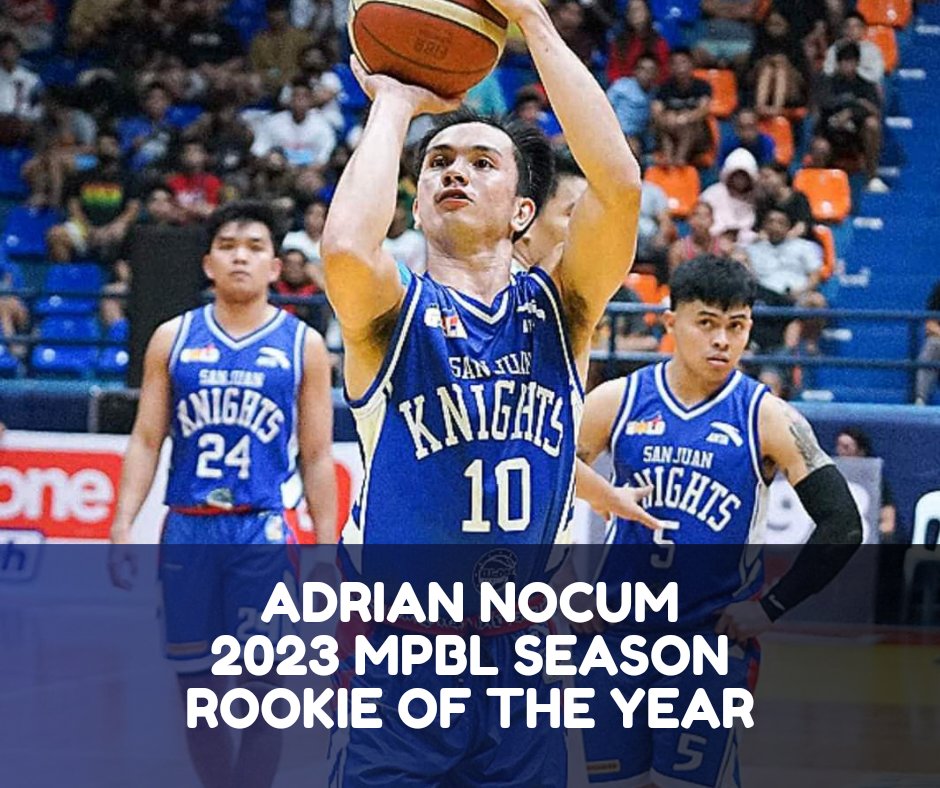 Adrian Nocum is 2023 MPBL Rookie of the Year. #mpblplayoffs2023 #mpbl2023 #MPBLPlayOffs #MPBL