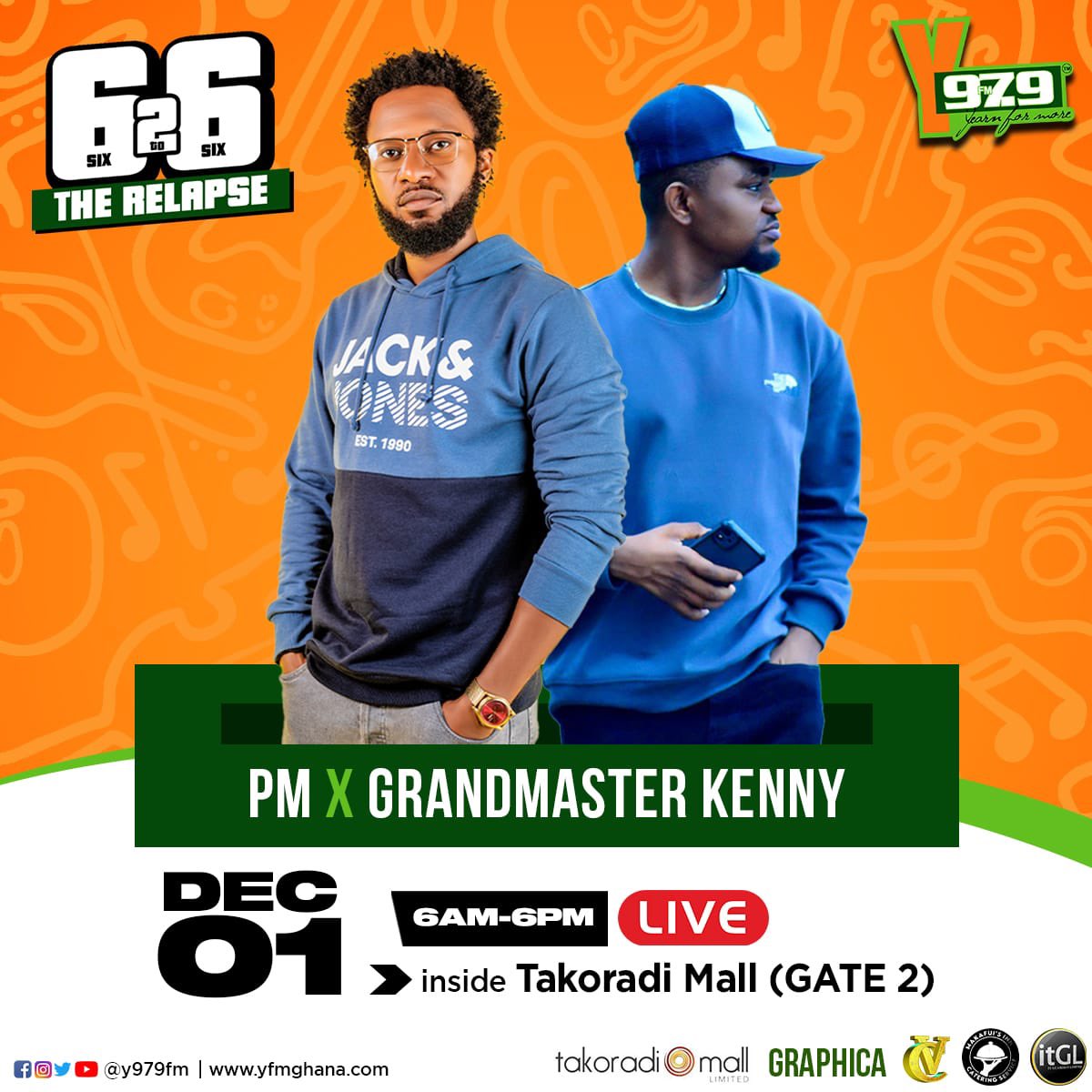 menasportx's tweet photo. #SixToSix on #Yfm/@Y979FM gate number 2 🔥 

[@TjDj233 &amp; @Realdjgunshot] || [@HypemanFerggy &amp; @DjCuebeatzGh] || [@PmDePresenter &amp; @iamdjkenny] https://t.co/tEF4WGNz5j
