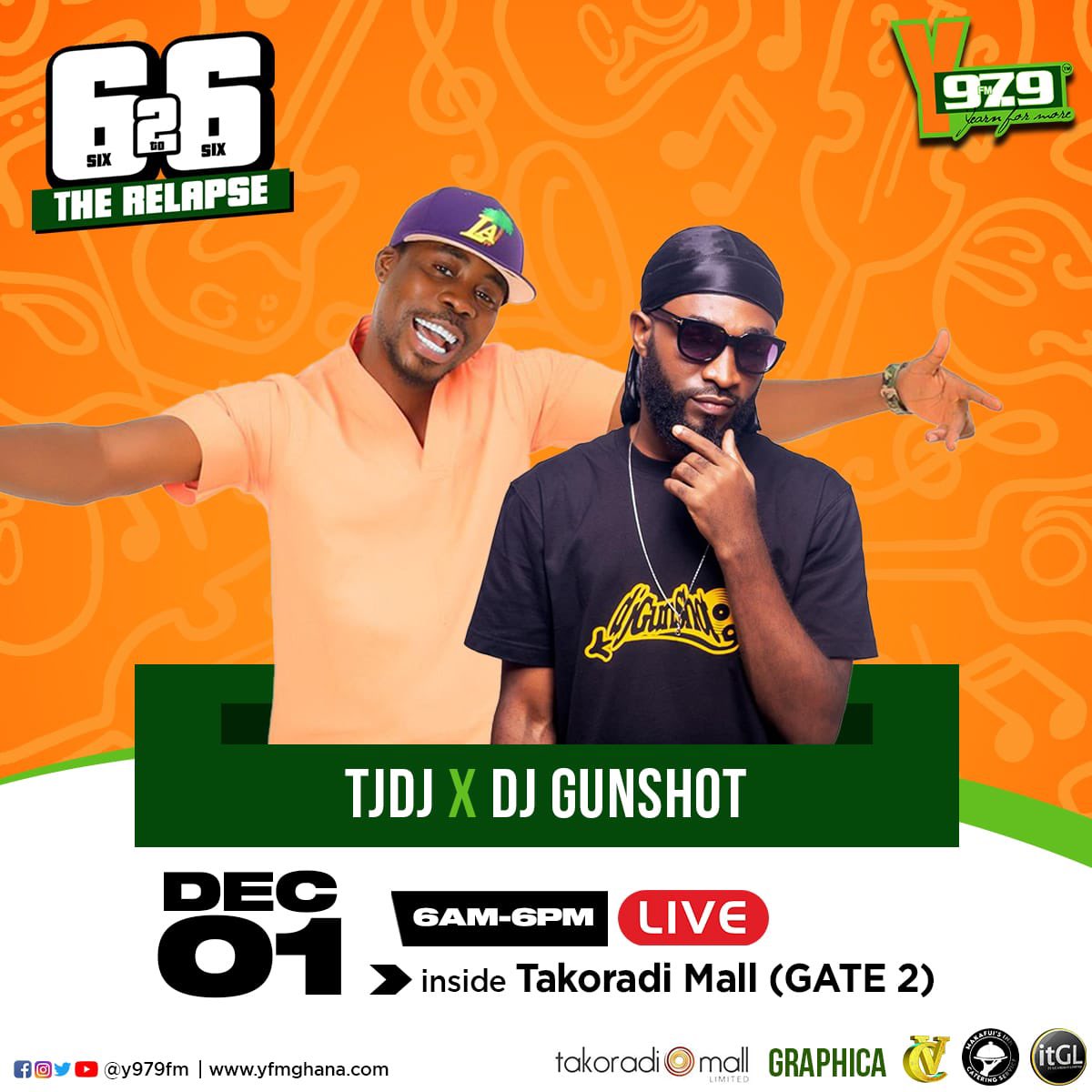 menasportx's tweet photo. #SixToSix on #Yfm/@Y979FM gate number 2 🔥 

[@TjDj233 &amp; @Realdjgunshot] || [@HypemanFerggy &amp; @DjCuebeatzGh] || [@PmDePresenter &amp; @iamdjkenny] https://t.co/tEF4WGNz5j