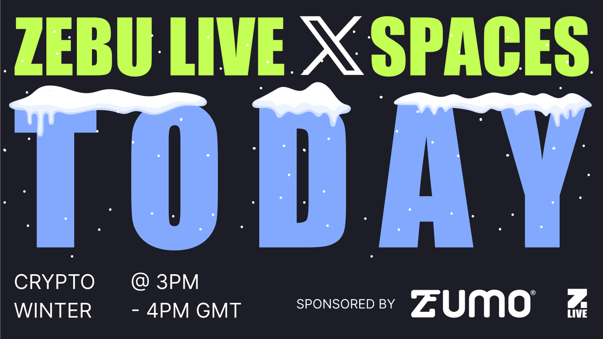 We're back baby! Zebu Live Spaces returns later today, This time with a powerhouse lineup:👇 ❄️@blockchain ❄️@ChronicleLabs ❄️@CryptoMonaT ❄️@orbs_network ❄️@Mercuryo_io And this Spaces Sponsor: @zumopay🤩 Hosted by our very own @0x_styx & @cashton_eth! So be sure to…