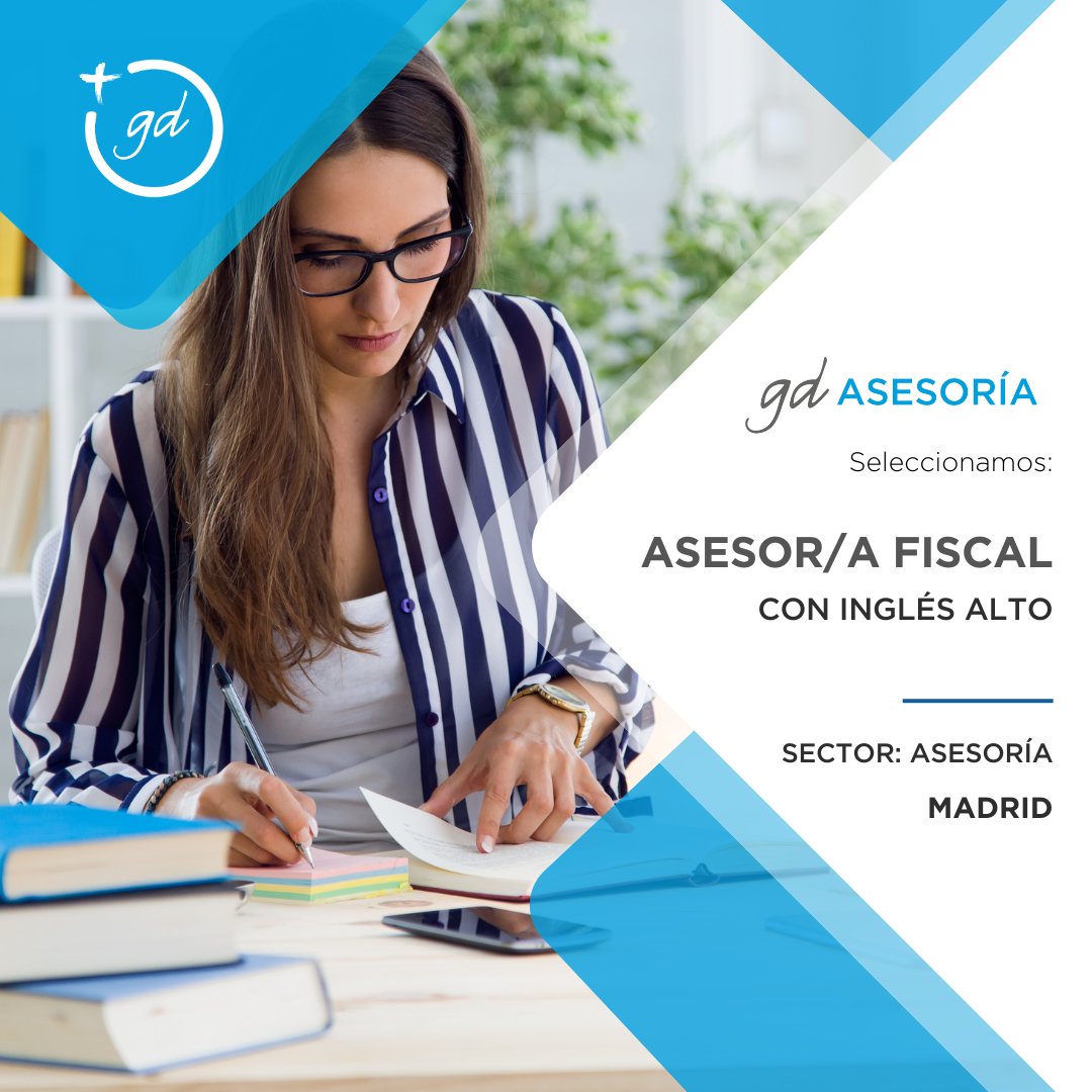 🔎 Contratamos Asesor/a Fiscal con inglés alto #Madrid

Para más información e inscripción a la oferta: zurl.co/YaJG
