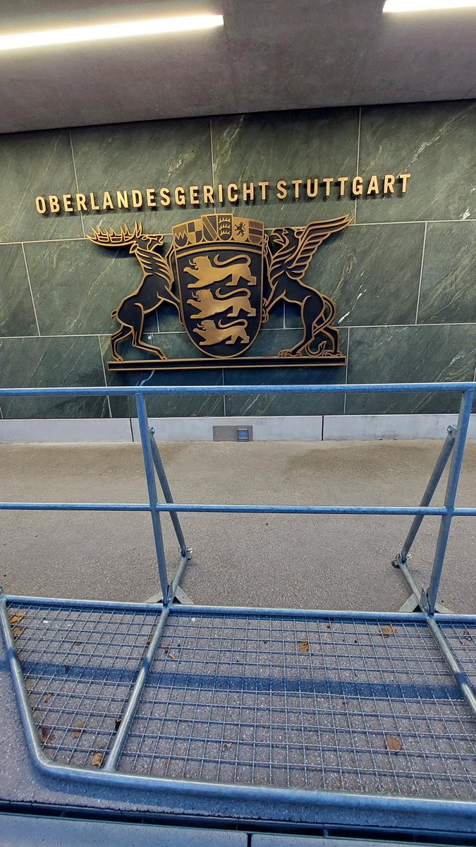 prozessbeo's tweet photo. Heute soll das Urteil im #GruppeS-Verfahren vor dem OLG #Stuttgart-#Stammheim gesprochen werden. Wir sind vor Ort und werden später über das Urteil berichten. #Rechtsterrorismus https://t.co/BajT3etV2o