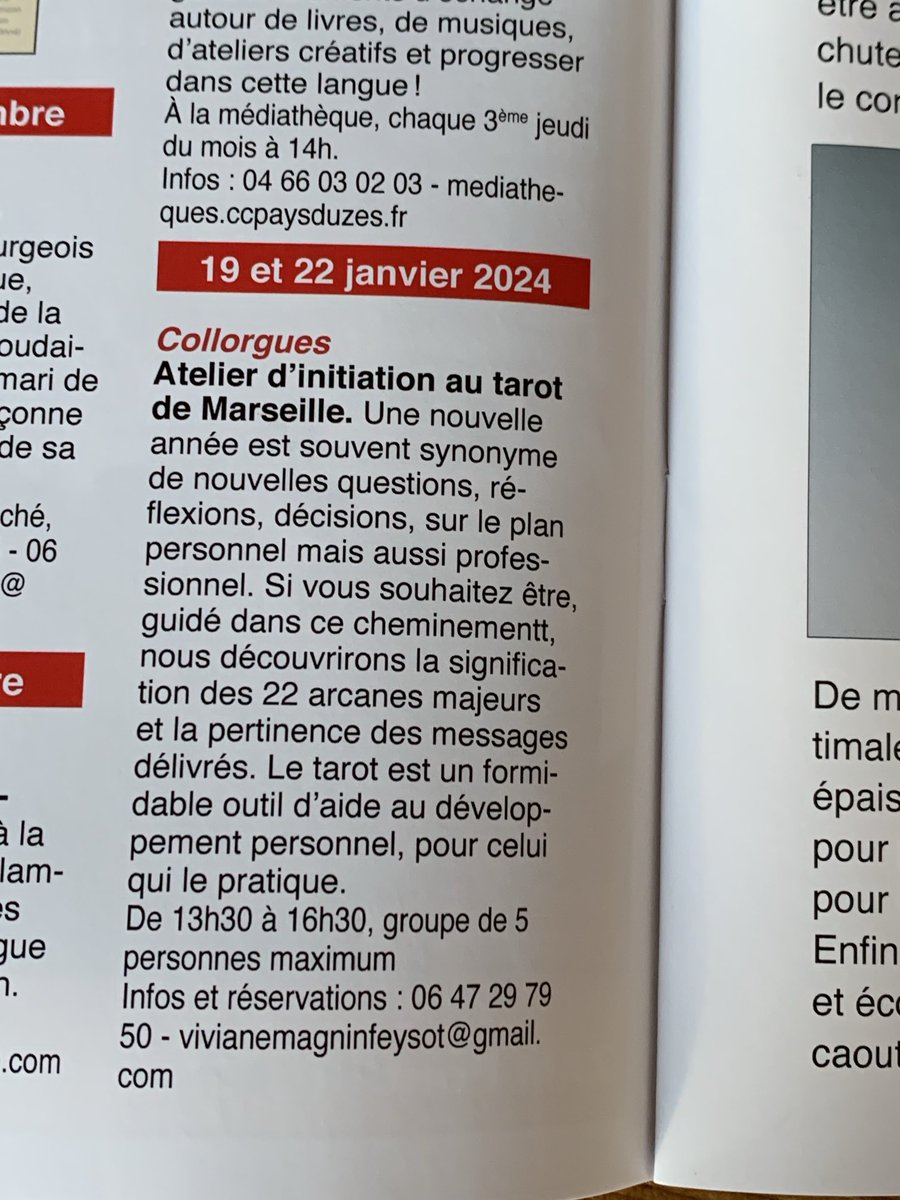 Bonjour à tous, un stage de découverte du tarot de Marseille, ça vous dit? N’hésitez pas à franchir le pas en direction de ce formidable outil de développement personnel      Dans un village du Gard provençal proche d’Uzes 😊