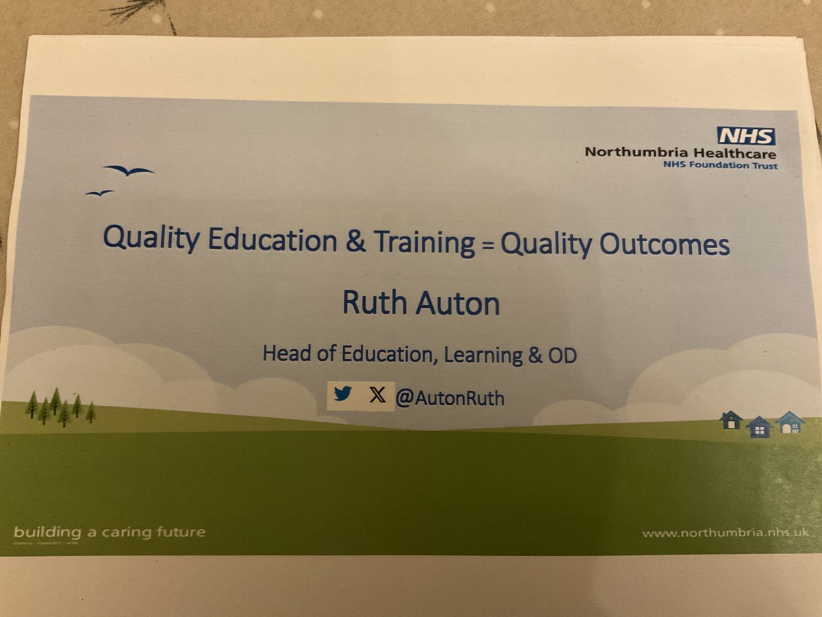 My presentation today to education leaders . Always linking our work to patient care. #humafactors #patientsafety #qualitylearningenvironment #partnershipworking #feedback