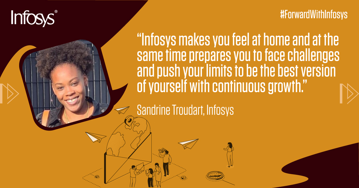 Infosys's tweet image. Sandrine outlines how Infosys&apos; commitment to employee development and its inclusive culture has created a workplace where she feels supported and valued. infy.com/3uu1dYe
#ThisIsInfosys #ForwardwithInfosys