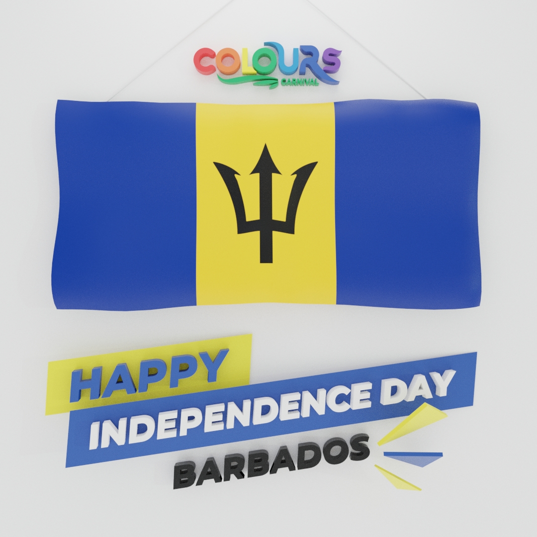 ColoursNHC's tweet photo. Happy Independence Day, Barbados!

#IndependenceDay #Barbados #BarbadosIndependenceDay #ThisIsHowWeCarnival https://t.co/x6J21TWL5Z