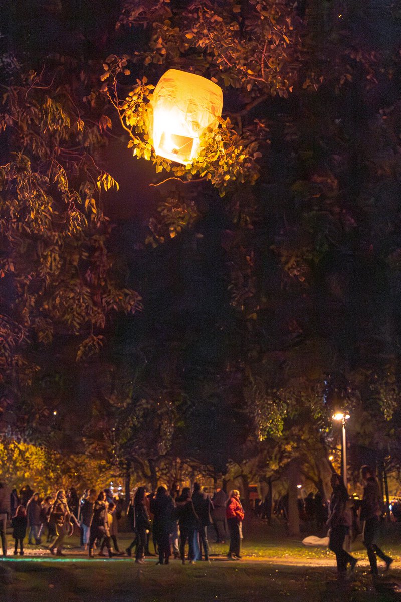 NoticiasNavarra's tweet photo. Miles de personas disfrutaron del espectáculo de los farolillos en Pamplona, que sin embargo dejó grandes atascos en la capital navarra y quejas por la basura acumulada en las calles. +📸: https://t.co/HPM9B5bVpD https://t.co/t9wikQSozJ