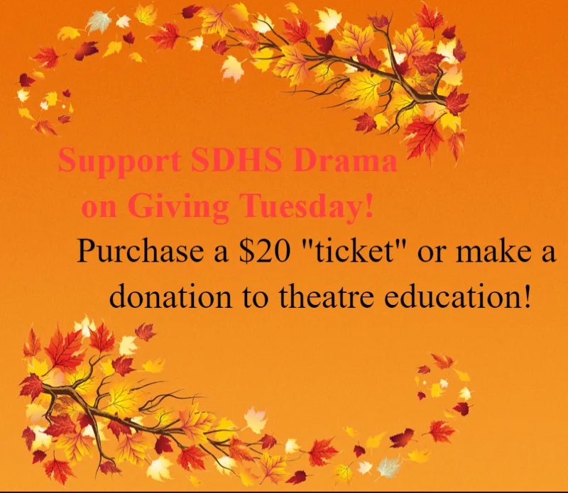 It’s not too late to support educational theatre in our schools! our.show/givingtuesday