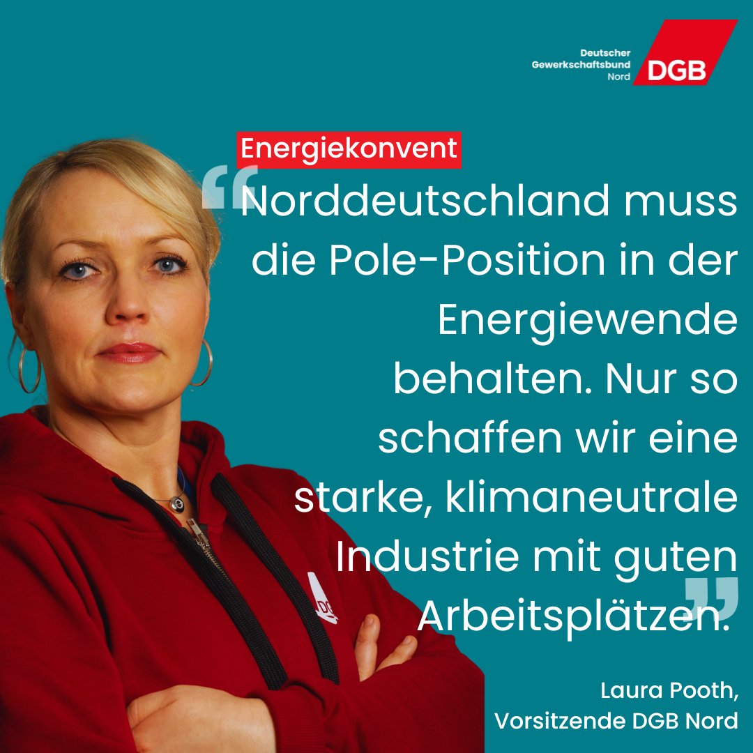 DgbNord's tweet photo. Norddeutscher #Energiekonvent heute in Hamburg. Auf unserer Initiative treffen sich Politik und Sozialpartner. Um im Norden bei der #Energiewende in der Pole-Position zu bleiben, brauchen wir eine starke, klimaneutrale Industrie mit guten Arbeitsplätzen 👉 https://t.co/18iNgiexcN https://t.co/CuVWLsLJJc