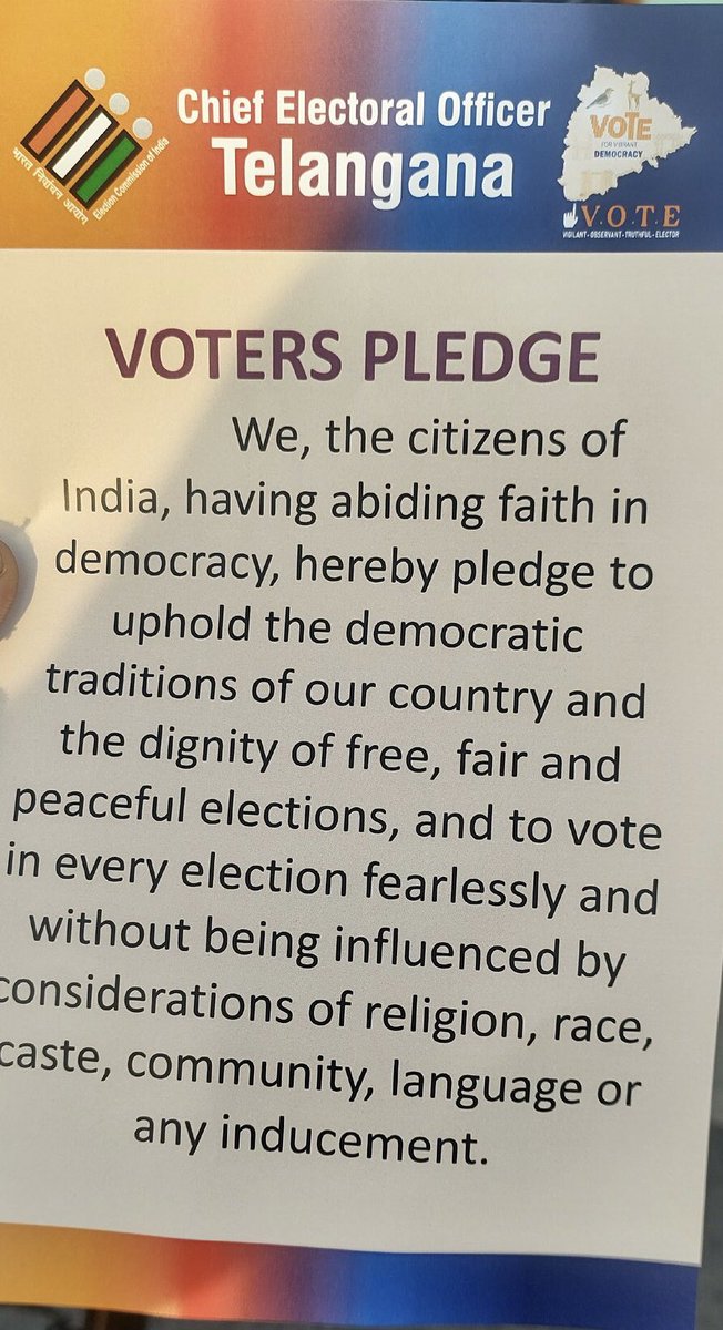 KVKR4YOU's tweet photo. Celebration of Democracy #TelanganaAssemblyElection2023 https://t.co/RWieo7ieLS