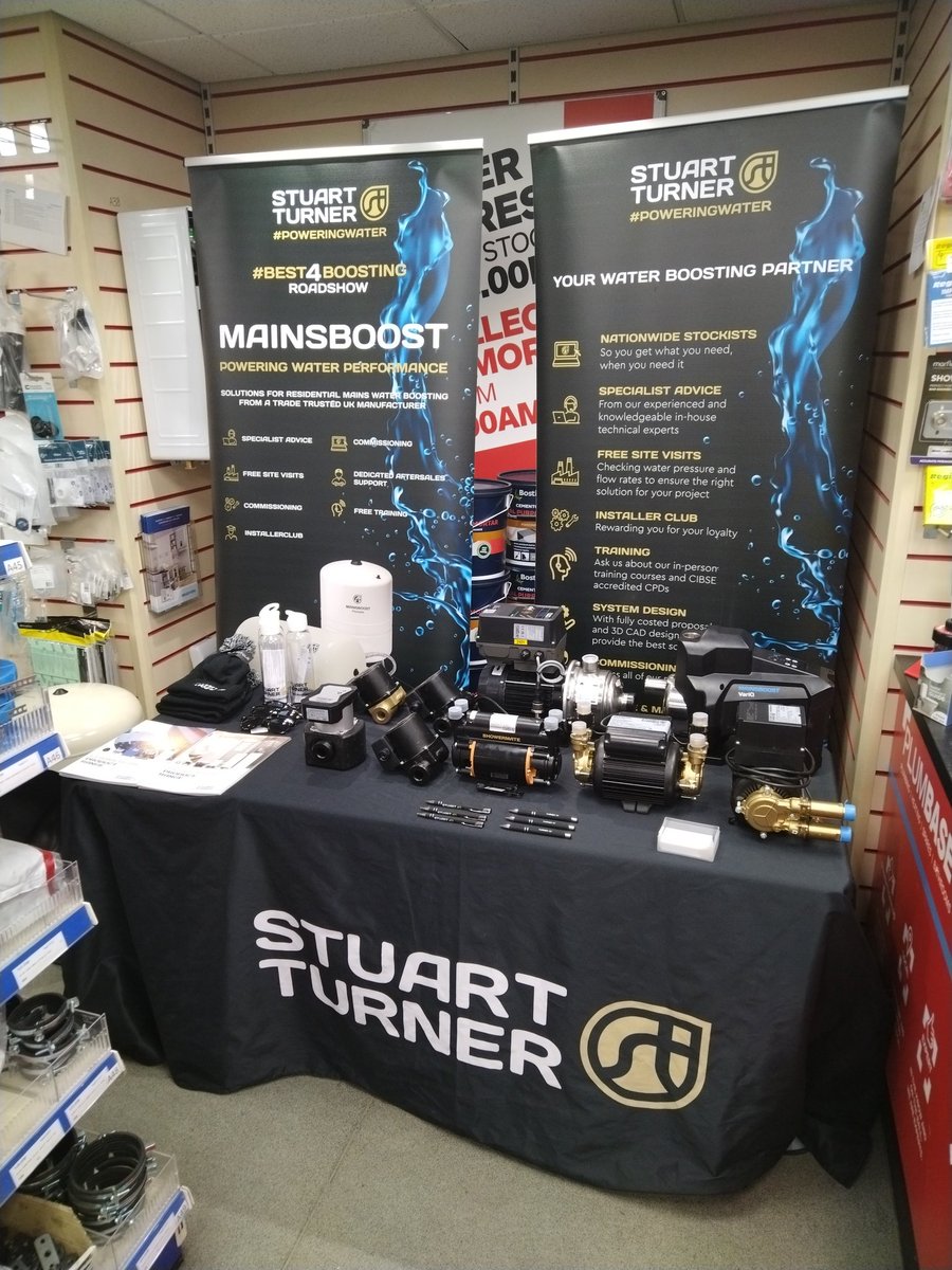 AntPieroni's tweet photo. @Paul_ST_Smith and I have brought the @StuartTurnerLtd to @plumbaseuk in Manchester this morning

Here until 12 to chat about our range of water boosting solutions

#best4boosting https://t.co/ctZI3UM3aH