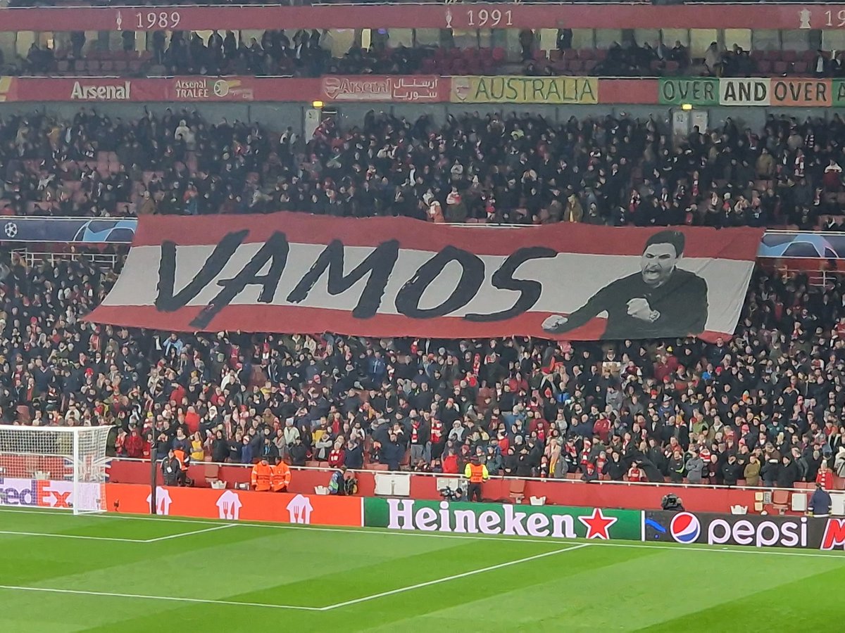 VladPop32318662's tweet photo. About last night !! ⚽️⚽️ 
Champions League Night at #EmiratesStadium ⚽️⚽️
@Arsenal vs Lens 6-0
Amazing game, amazing atmosphere! 👏  
Well done team 👏⚽️⚽️ 
#COYG 😍😎 $AFC
#Bemorethanafan
#RewardYourPassion https://t.co/7Sh7RQP0It