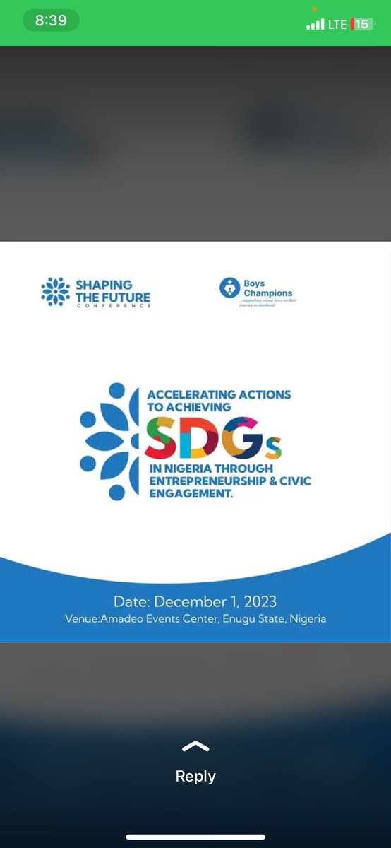 Thrilled to be part of the movement to accelerate actions towards achieving the Sustainable Development Goals (SDGs) in Nigeria through the powerful combination of entrepreneurship and civic engagement. 

Together, let's build a sustainable and inclusive future for our nation.