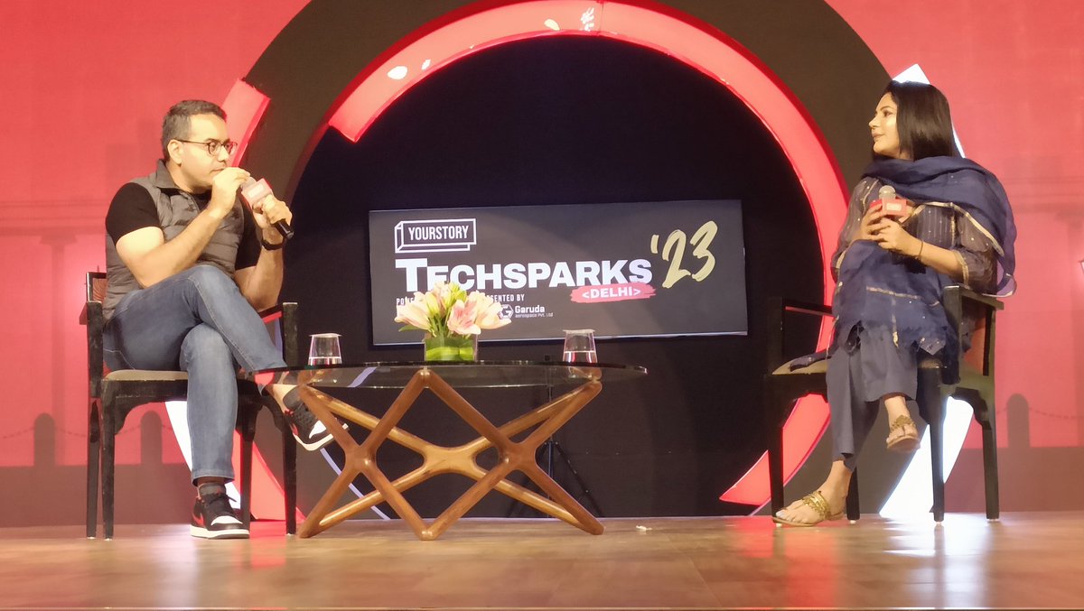 Kunal Bhal at Techsparks Delhi speaking about Startup ecosystem @SharmaShradha @YourStoryCo @thimmayap @AnjaliAchal @TVMohandasPai @RondlaAnvesh @Meghareddy_S @_TechSparks @startupindia