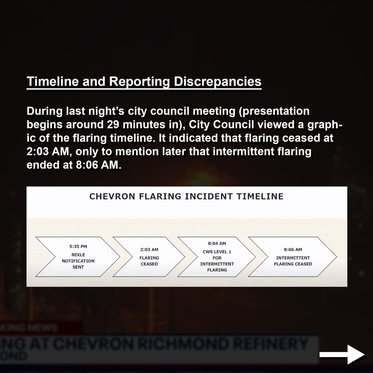 MayorofRichmond's tweet photo. Analyzing Chevron’s Power Outage and Refinery Flaring 1/2

See follow up post https://t.co/QqxS4F8yFR