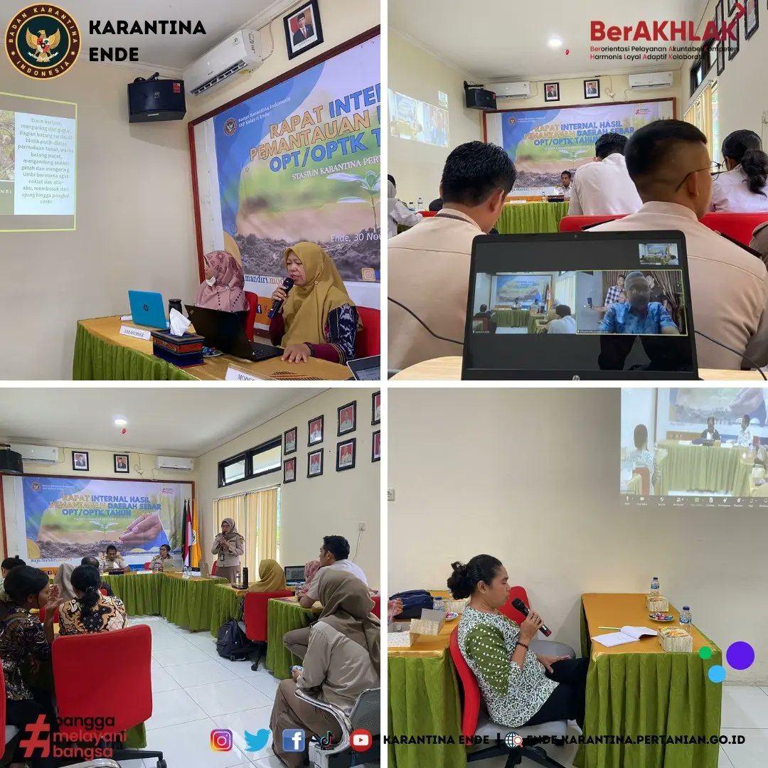 KarantinaEnde's tweet photo. Paparkan Hasil Pemantauan Daerah Sebar OPT/OPTK, Karantina Ende Gelar Seminar Internal 

Ende - Bertempat di Aula Kantor Karantina Ende menggelar seminar internal hasil pemantauan daerah sebar OPT/OPTK Tahun 2023, Kamis (30/11). https://t.co/osyDoOtNyT