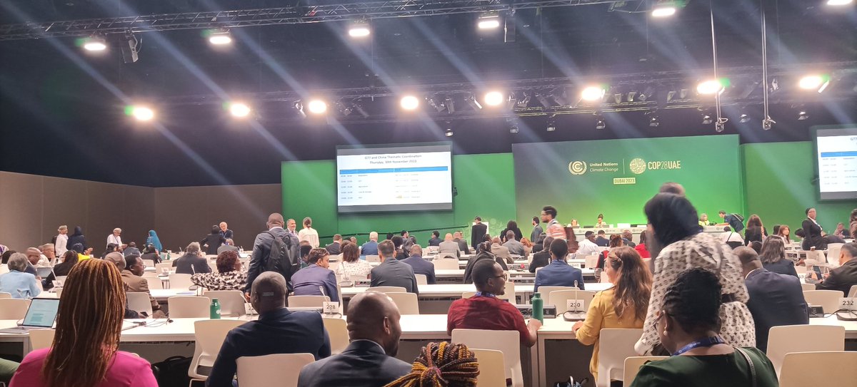 citmacuba's tweet photo. Coordination meeting of the Group of 77 and China, reporting to the presidency on the progress made in the coordination of the agenda items and the negotiations held the day before.
#CubaForLife #COP28 #TaskLife
#LoveCubaLoveNature @cubag77 https://t.co/0hH4ZjO20K