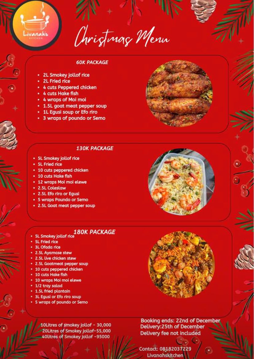 livanahskitchen's tweet photo. Our Christmas menu do land oooo ….. make una rush us ooo https://t.co/cIIzMx35uW