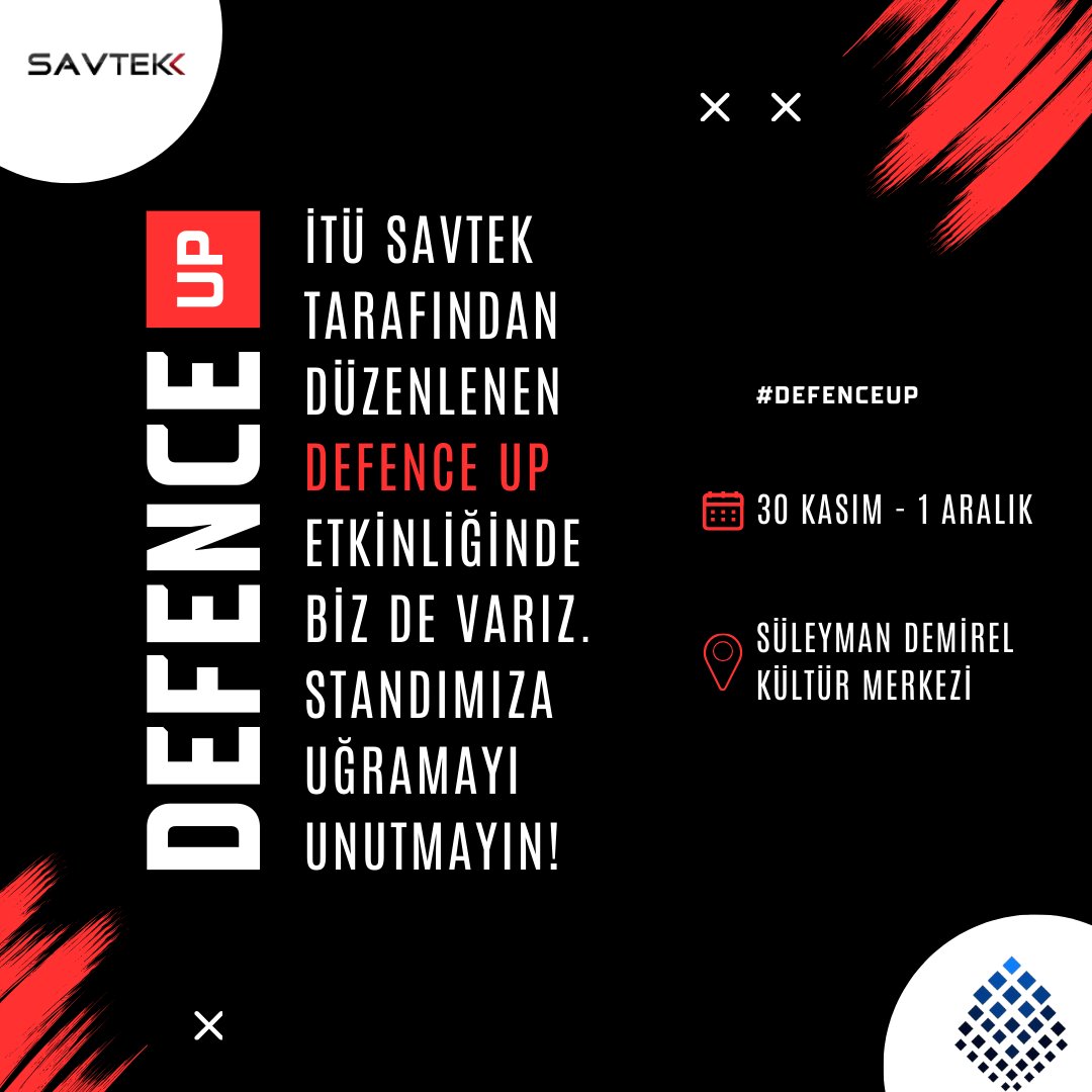 APİG TECH olarak, @itusavtek1 tarafından savunmada inovasyon ve girişimcilik konulu DEFENCE UP etkinliğinde biz de varız. 30 Kasım Perşembe - 1 Aralık Cuma tarihlerinde @itu1773 Süleyman Demirel Kültür Merkezi’nde sizlerle buluşmayı dört gözle bekliyoruz.
#itü #itü1773 #api̇gtech