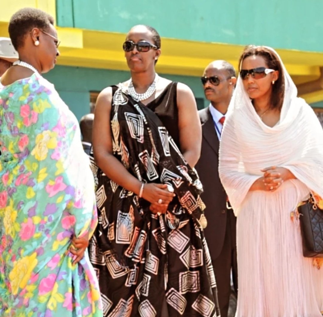 Iconic picture of firstlady Janet  Museveni, Jeanette KAGAME and Azeb Mesfin. firstladies of Uganda, Rwanda and Ethiopia attending Rwanda liberation day. 4/7/2009. 🇷🇼🇺🇬🇪🇹