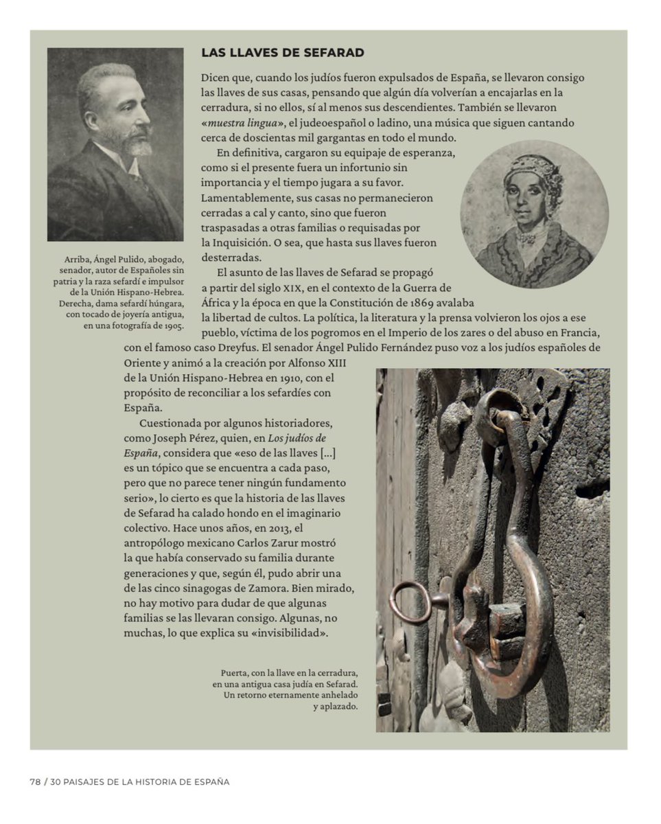 “30 paisajes de la historia de España” de <a href="/Larousse_ESP/">Larousse Editorial</a> no se olvida de Sefarad. Tudela y su ilustre Benjamín, son el paisaje elegido que representa tantas juderías e ilustres personajes judeoespañoles.
Es historia de España, que entre todos vamos restituyendo. Gracias!