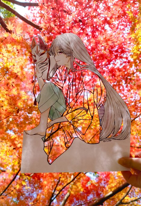 「秋 和服」のTwitter画像/イラスト(新着)