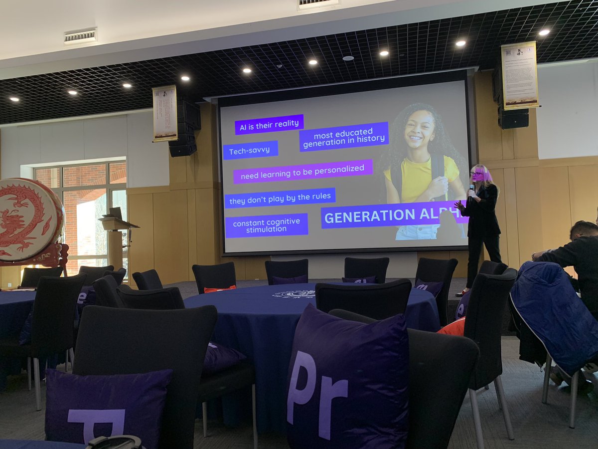 watnunu's tweet photo. We hosted #KeystoneBeijing IT heroes today with @HollyClarkEdu and many other speakers sharing the latest of AI in tools such as @Microsoft365 @managebac @Adobe it’s an AI revolution for sure. 

Thanks to the amazing Ai Dong for organizing such a great event! https://t.co/4LgDvYAn9i
