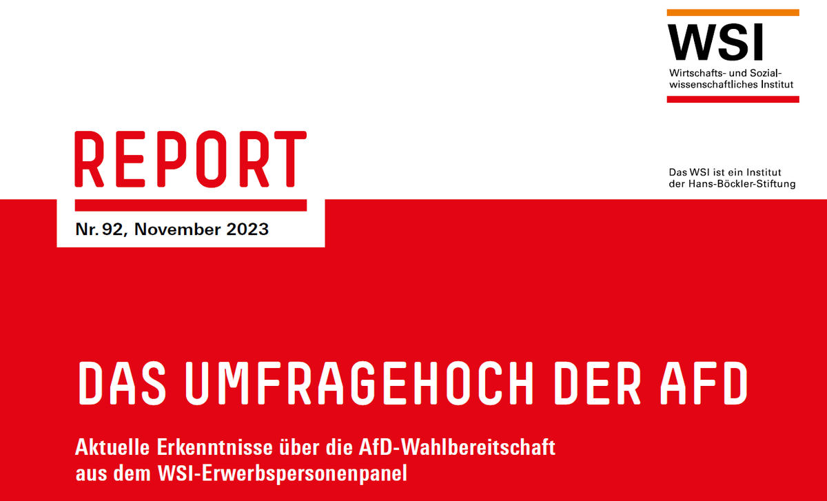 boeckler_de's tweet photo. Schlechte #Arbeitsbedingungen, Ablehnung von #Migration und Misstrauen. Eine neue @WSIInstitut-Studie leuchtet den Anstieg der #AfD-Wahlbereitschaft aus. 
Die Ergebnisse im Detail:
https://t.co/anzz86ogll
&amp;
1/⬇️ https://t.co/6XTXgpDCX5