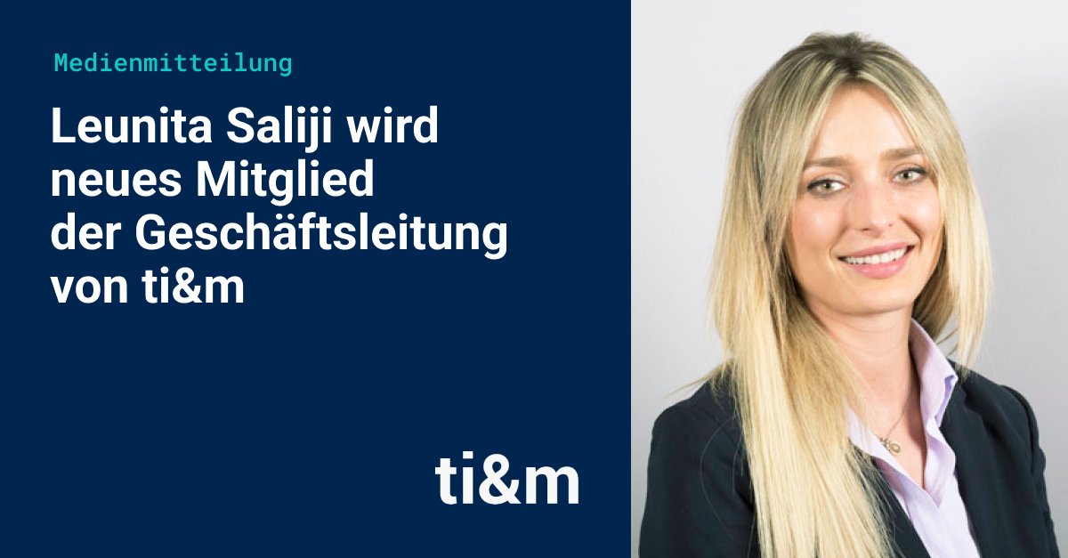 Mit grosser  Freude geben wir bekannt, dass Leunita Saliji ab Dezember 2023 den Bereich Cloud &amp; Innovation Hosting als Mitglied der Geschäftsleitung verantworten wird. bit.ly/3GnDw6M