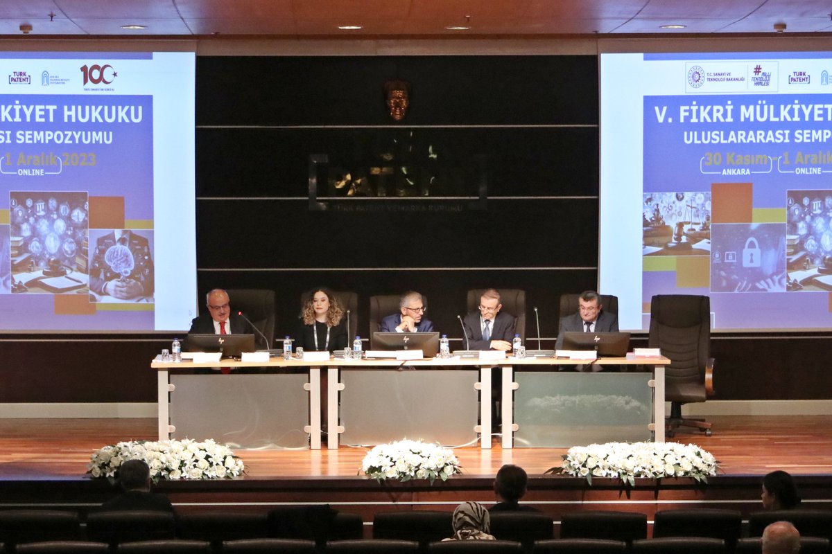 V. Fikri Mülkiyet Hukuku Uluslararası Sempozyumu,  Türk Patent ve Marka Kurumu Başkanı Prof. Dr. <a href="/mzekidurak/">M. Zeki DURAK 🇹🇷</a> ve Ankara Yıldırım Beyazıt Üniversitesi Rektörü Prof. Dr. <a href="/acengizkoseoglu/">Ali Cengiz Köseoğlu</a> 'nun açılış konuşmalarıyla başladı.

Sempozyum bugün Türk Patent ve Marka Kurumunda yarın ise
