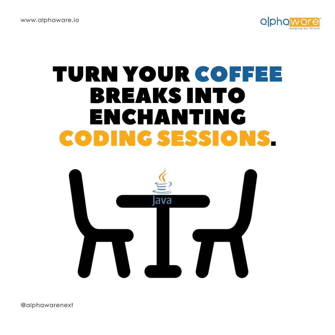 Elevate your coding routine with Alphaware Next's Java adeptness. Join us in the immersive world of Java mastery, where technical acumen meets boundless opportunities for engineering technological marvels! ☕🚀 #AlphawareNext #JavaMastery #CodingExcellence #TechInnovation