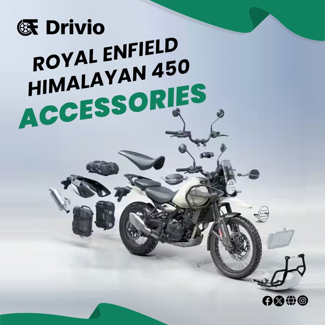 The 2024 Royal Enfield Himalayan 450 accessories list is here.

Read more drivio.in/featured-stori…

#RoyalEnfieldAccessories #Himalayan450 #CustomizeYourRide #TwoWheelerJoy
#RidingStyle #BikeCustomization #RidingExperience #TwoWheelerUpdates #drivio_official