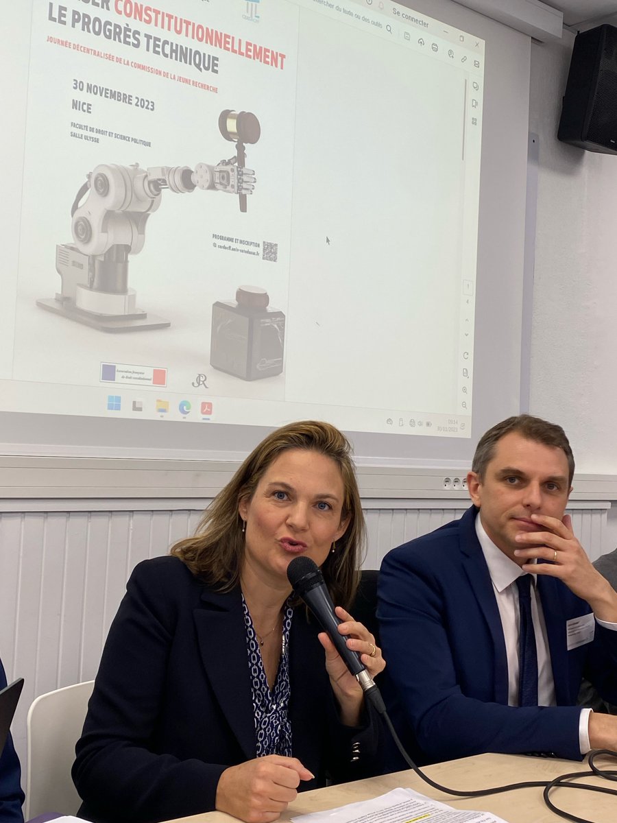 La journée décentralisée de la <a href="/Commission_JRC/">Jeunes constit'</a> commence à l’<a href="/Univ_CotedAzur/">Université Côte d'Azur</a> et s’intéressera à « Penser constitutionnellement le progrès technique ». L’ouverture est assurée par <a href="/julienbonnet30/">Julien Bonnet</a>, président de l’<a href="/Asso_AFDC/">AFDC</a>, et Pauline Türk, présidente du Conseil scientifique.